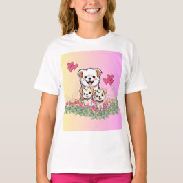 Camiseta Família Adorável Pawsitivamente