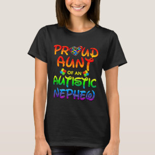Camiseta Família Autismo Conscientista Tia Orgulhosa Do Nep