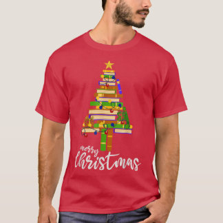 Camiseta Família Bibliotecária de Livros Lendo Luz da Árvor