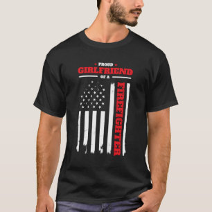 Camiseta Família Bombeiro Orgulhosa Namorada Bandeira Trase
