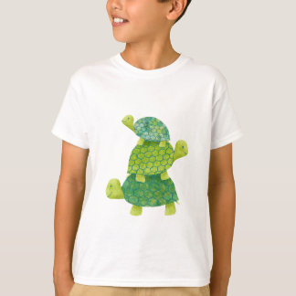 Camiseta Família bonito da pilha da tartaruga