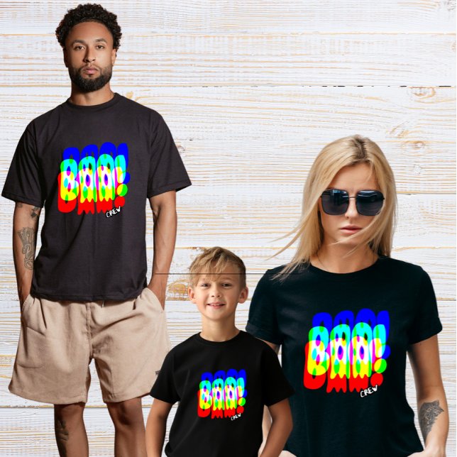 Camiseta Família Boo Crew/equipe Trippy Psychedelic RGB (Criador carregado)