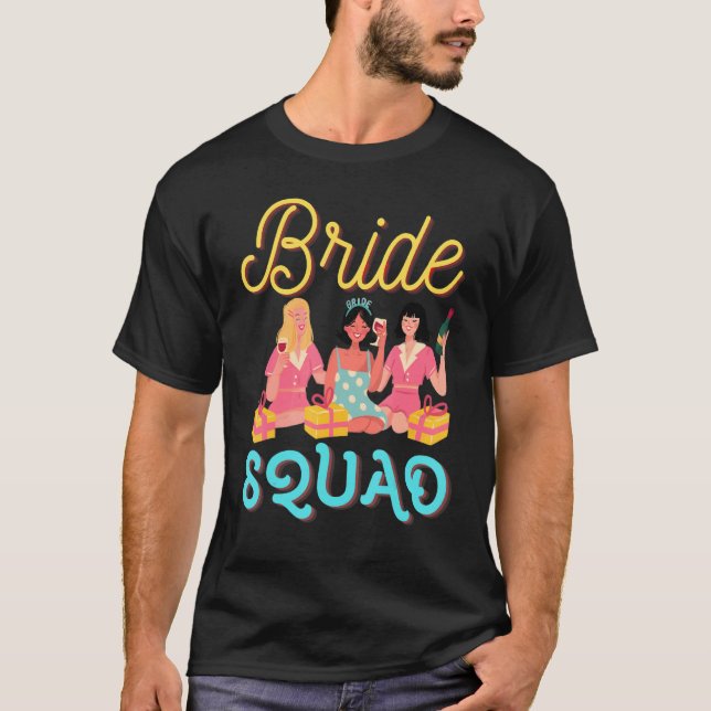 Camiseta Família Bridal da Festa de solteira de Esquadrão d (Frente)
