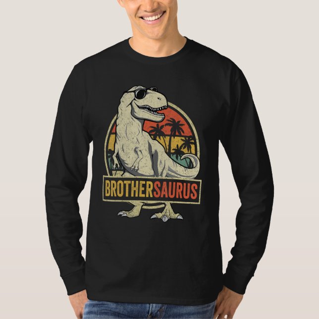 Camiseta Família Brothersaurus T rex Dinossaur Irmão Saurus (Frente)