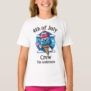 Camiseta Família Combinada de Roupas para 4 de Julho