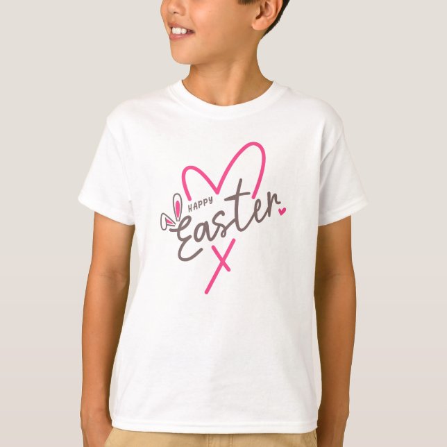 Camiseta Família Combinada Feliz Páscoa (Frente)