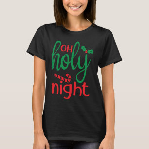 Camiseta Família Combinando Fofo Oh Noite Santa