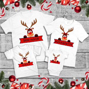 Camiseta Família Combinando Natal Buffalo Xadrez Rena
