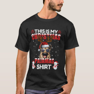 Camiseta Família Combinando Piadas de Natal Pastor Alemão N