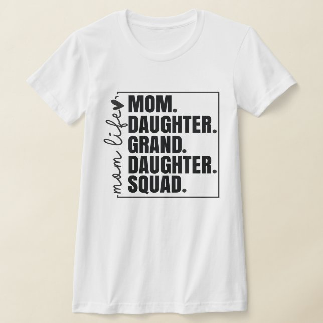 Camiseta Família Correspondendo Mãe Filha Nó Sqyad (Postura )