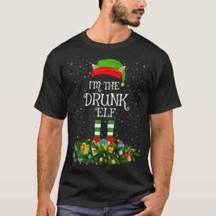 Camiseta Família Correspondente Eu sou o Bebado Elf Natal