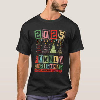 Camiseta Família Correspondente Família Natal 2025 Xmas Faz