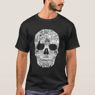 Camiseta Família Correspondente Yorkshire Terrier Dog Skul
