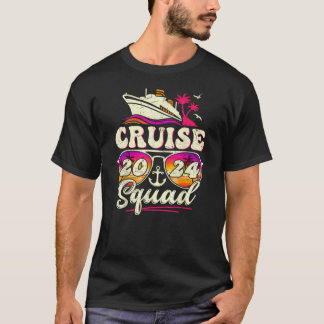 Camiseta Família Cruise Squad 2024 Férias Correspondentes