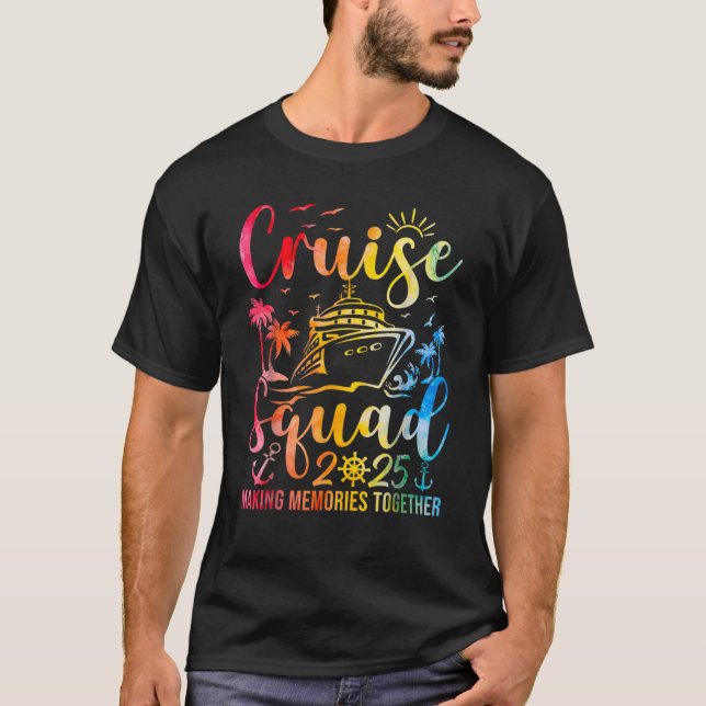 Camiseta Família Cruise Squad 2025 Summer Vacation Matching (Frente)