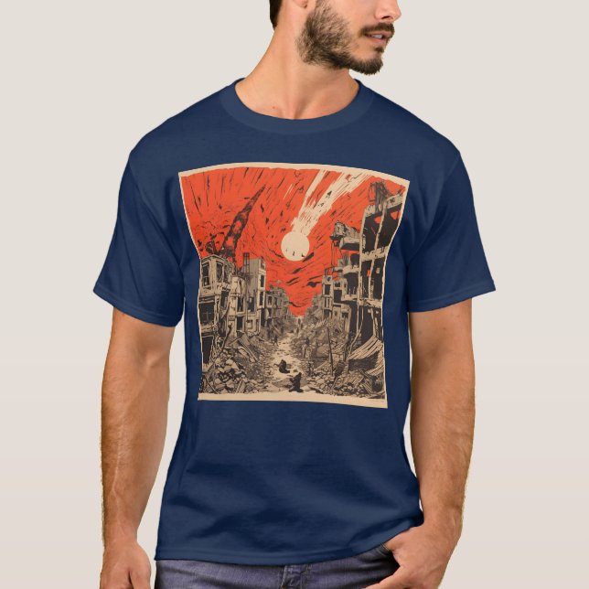 Camiseta família da cidade arruinada (Frente)