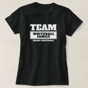 Camiseta Família da equipe ou t-shirt personalizado branco