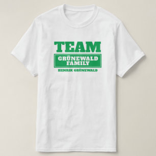 Camiseta Família da equipe ou t-shirt personalizado verde