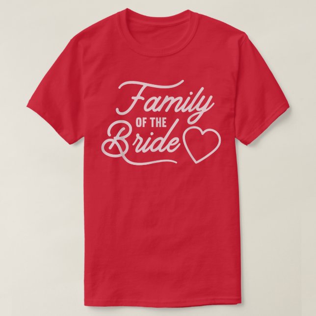 Camiseta Família da Noiva Casamento de Tee Favorece Camiset (Frente do Design)