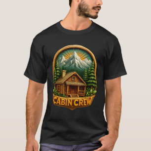 Camiseta Família da Tripulação de Cabine Férias Estética da