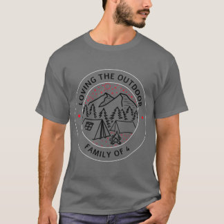 Camiseta FAMÍLIA DE 4 AO AR LIVRE AMOROSA presente