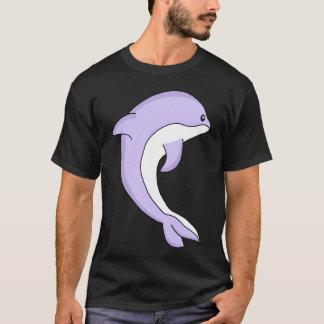 Camiseta Família de animais fofos do golfinho lilás