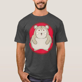 Camiseta Família de animais fofos hamster pequeno