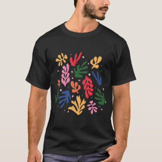 Camiseta Família de arte das flores de Matisse