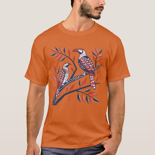 Camiseta família de aves (Frente)