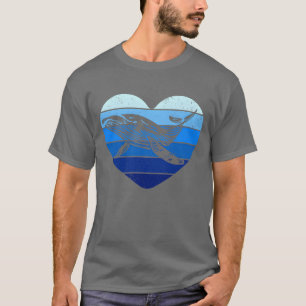 Camiseta Família de baleias jubarte vintage