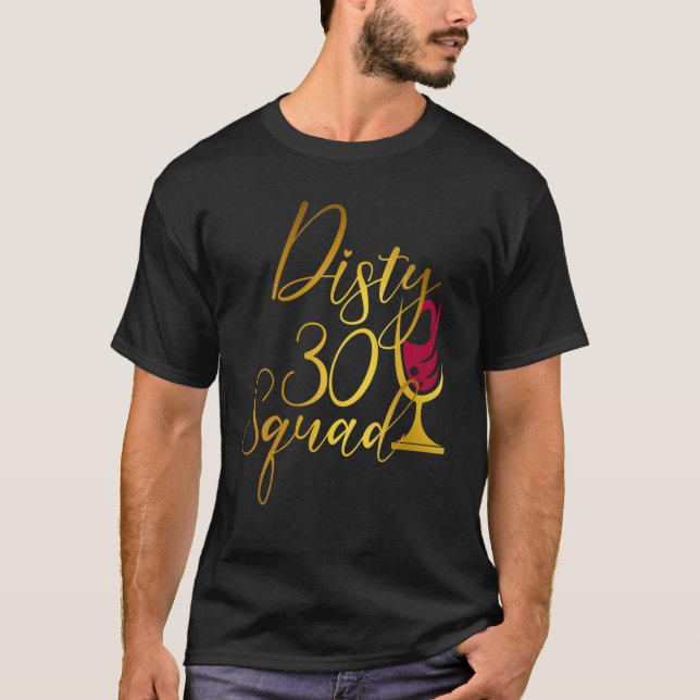 Camiseta Família de Bebendos de aniversário de 30 anos quad (Frente)