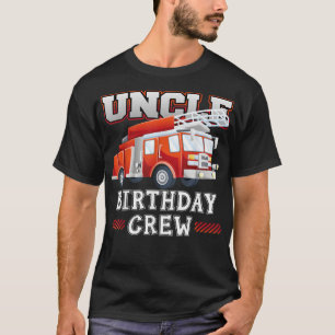 Camiseta Família de Bombeiros do Tio Aniversário da Tripula