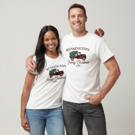 Camiseta Família de Búfalos de Natal Búfalo Xadrez Caminhão