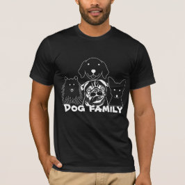 Camiseta Família de cães l gráfico design de cães brancos m
