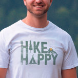 Camiseta Família de Caminhos Feliz do Camper Hiker, Persona<br><div class="desc">Elevem o seu estilo ao ar livre com as nossas camisas de caminhoneiro 'Hike Happy'! Projetadas para a alma aventureira, estas camisetas capturam a essência do aumento, acampamento e alpinismo. Abrace os picos, conquiste as montanhas, e expresse seu amor pelo excelente ao ar livre. O presente perfeito para o amante...</div>