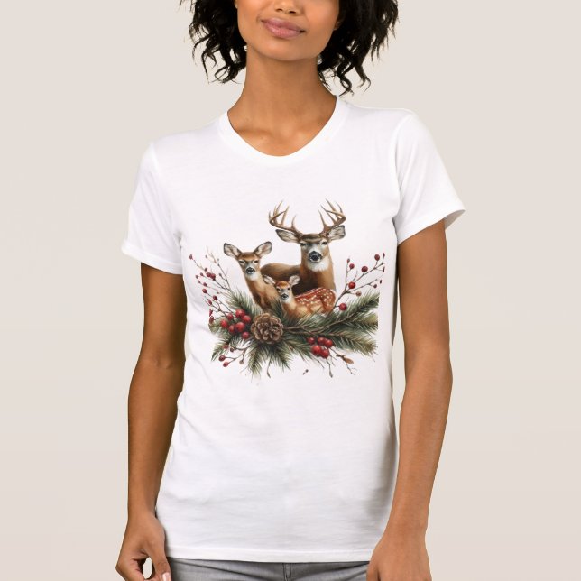 Camiseta Família de Cervos  (Frente)