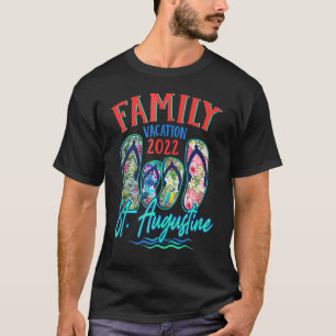 Camiseta Família de Chinelos Augustine Florida Vacation 202