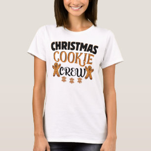 Camiseta Família de Combinação de Tripulação de Natal Cooki