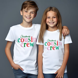 Camiseta Família de Combinação de Tripulação do Primo de Na