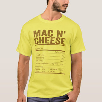 Camiseta Família De Comidas De Nutrição Mac E Queijo Que Nã