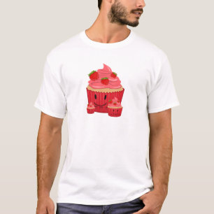 Camiseta Família de Cupcakes de morango