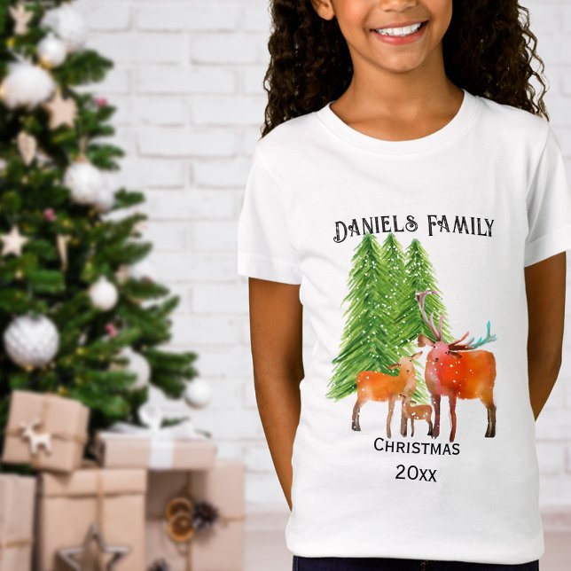 Camiseta Família de Deer Christmas (Criador carregado)