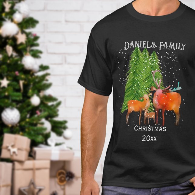 Camiseta Família de Deer Christmas (Criador carregado)