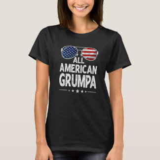 Camiseta Família de Dias de os pais Mens Retro All American