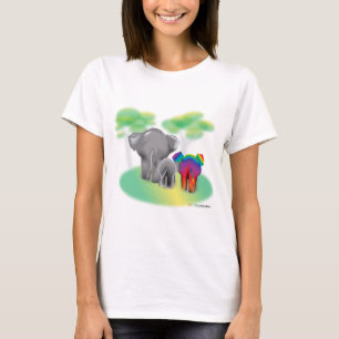 Camiseta Família de elefantes LGBTQ - "Cada família tem u
