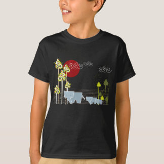 Camiseta Família De Elefantes Whimsical Na Floresta E Sol V