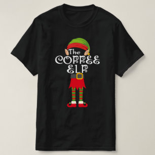 Camiseta família de elf de café que corresponde ao natal