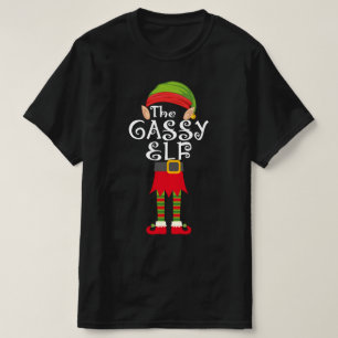 Camiseta família de elf gassado que corresponde ao natal