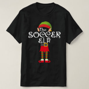 Camiseta família de elfos de futebol que corresponde ao na