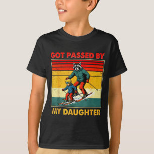 Camiseta Família de Esqui Retro Foi Pedida Por Minha Filha